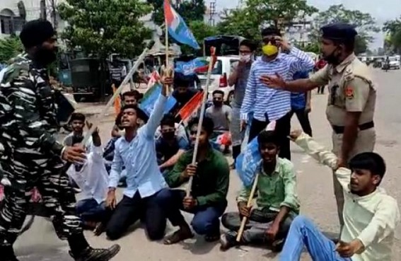 Paralyzed Education System in Tripura over teacher crisis, NSUI gheraoed CM house